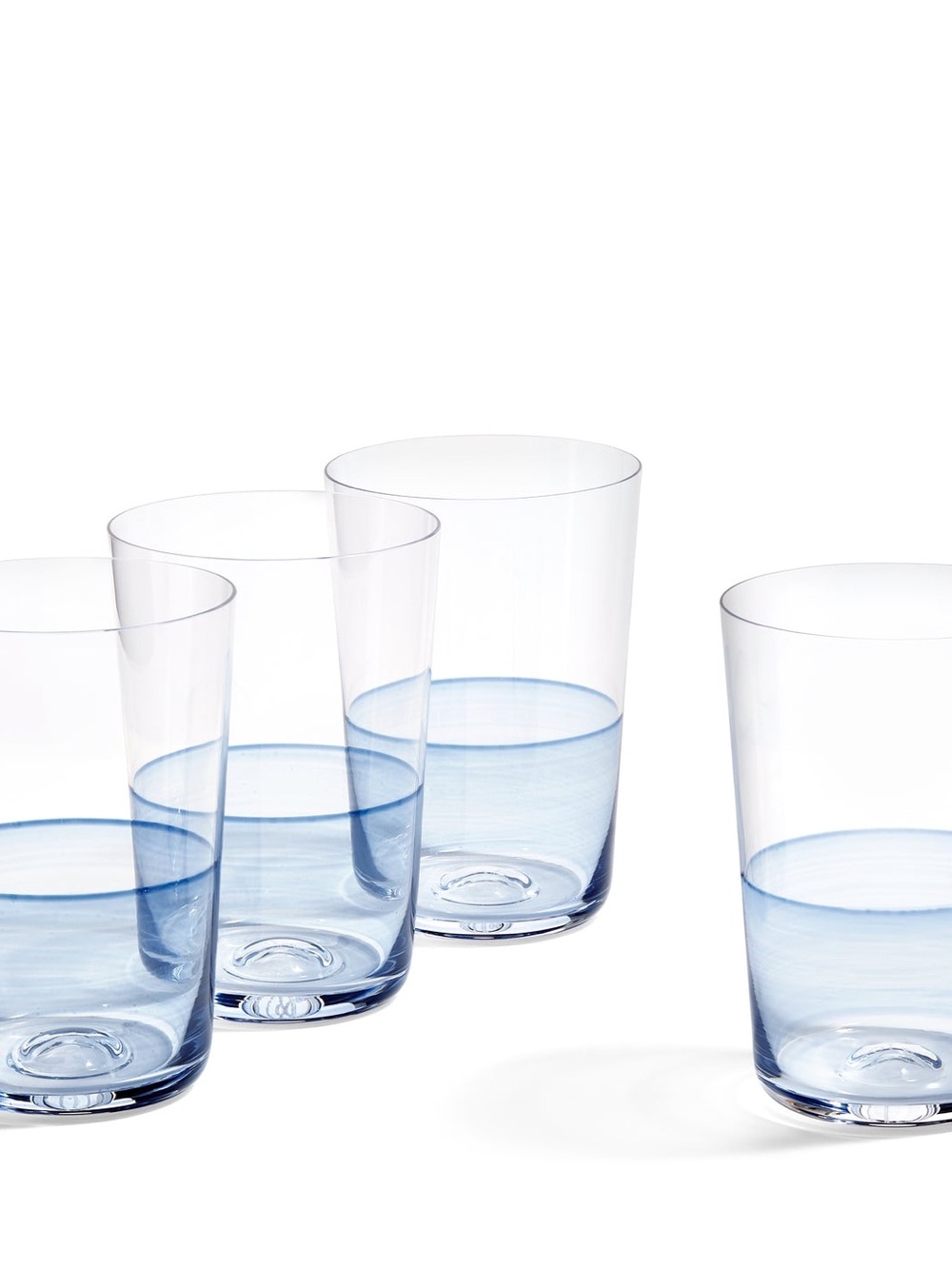 Blue Highball Tumbler Glasses - Set of 4
